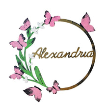 Load image into Gallery viewer, Butterfly Hand Painted Wall Decor with Custom Name