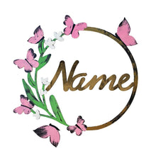 Load image into Gallery viewer, Butterfly Hand Painted Wall Decor with Custom Name