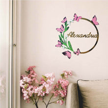 Load image into Gallery viewer, Butterfly Hand Painted Wall Decor with Custom Name