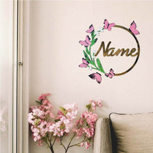 Load image into Gallery viewer, Butterfly Hand Painted Wall Decor with Custom Name