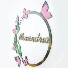 Load image into Gallery viewer, Butterfly Hand Painted Wall Decor with Custom Name