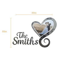 Load image into Gallery viewer, Wedding Heart Wall Decor with Custom Name and Photo