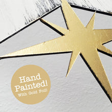 Load image into Gallery viewer, Christmas Nativity Wall Art, Handpainted 3D Wall Decor, 18x23 Inches, White with Gold Paint