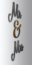 Load image into Gallery viewer, Mr & Mrs  Hand Painted Wall Decor