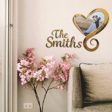 Load image into Gallery viewer, Wedding Heart Wall Decor with Custom Name and Photo
