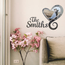 Load image into Gallery viewer, Wedding Heart Wall Decor with Custom Name and Photo
