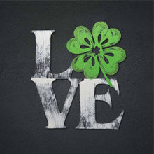 Load image into Gallery viewer, shamrock LOVE Irish home decor
