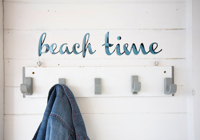 beach decor on wall
