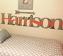 Load image into Gallery viewer, Polka Dot or Stripe Name Wall Decoration
