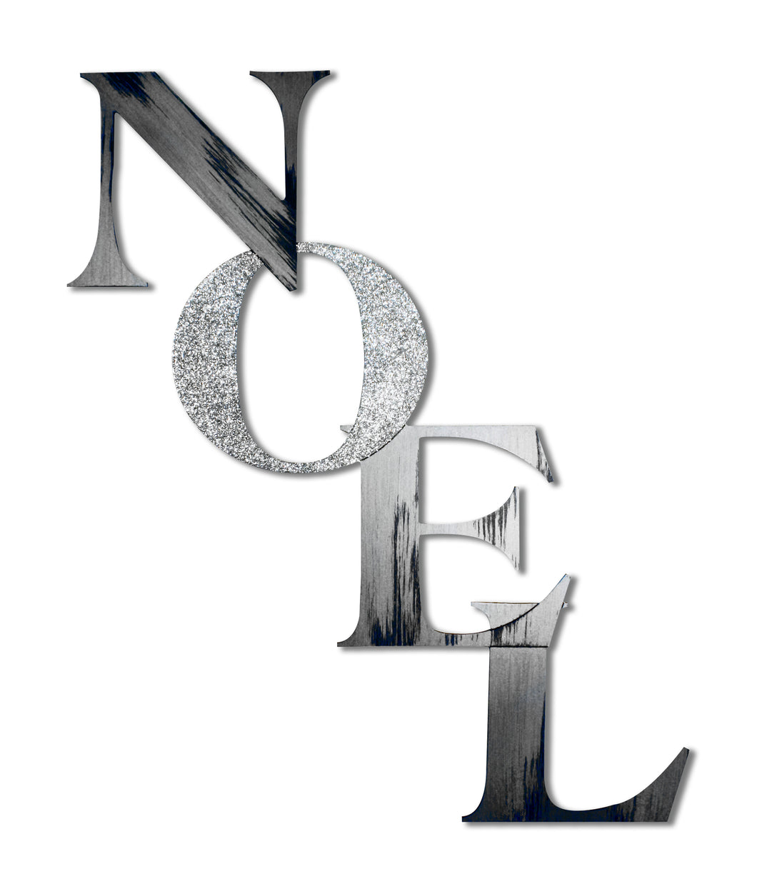 gunmetal with silver glitter