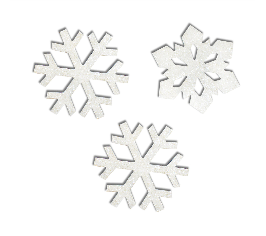 glitter winter decor