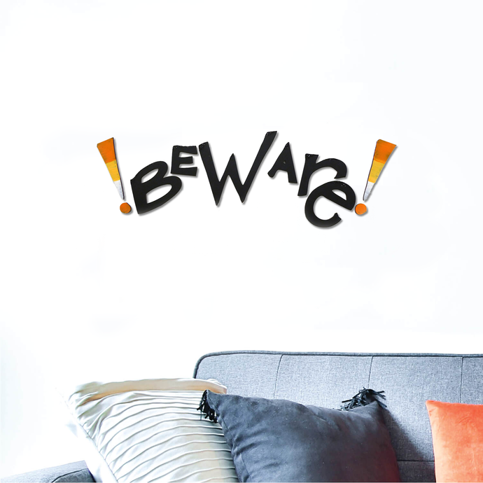 beware halloween wall decor