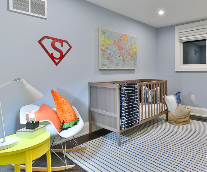 Custom Initial Superman Inspired Wall Decor